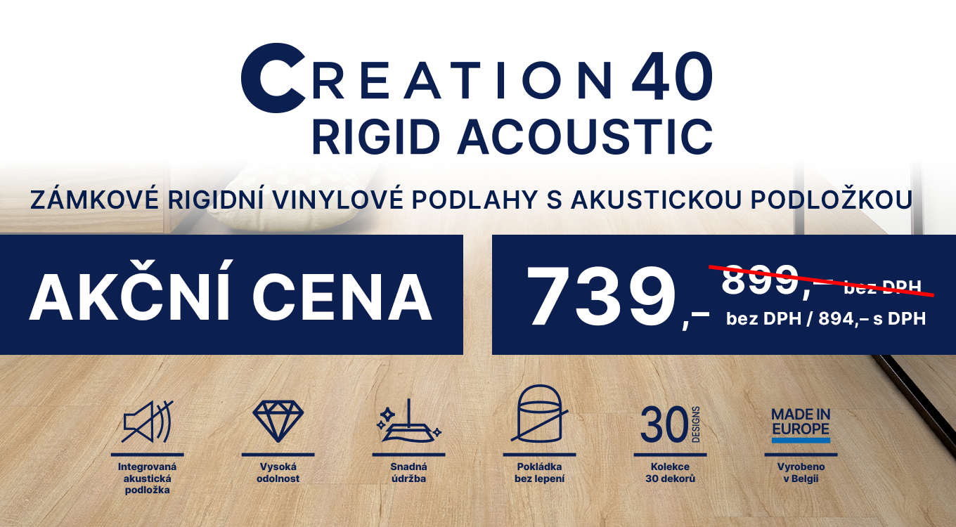 Akční nabídka rigidních dílců Creation 40 Rigid Acoustic